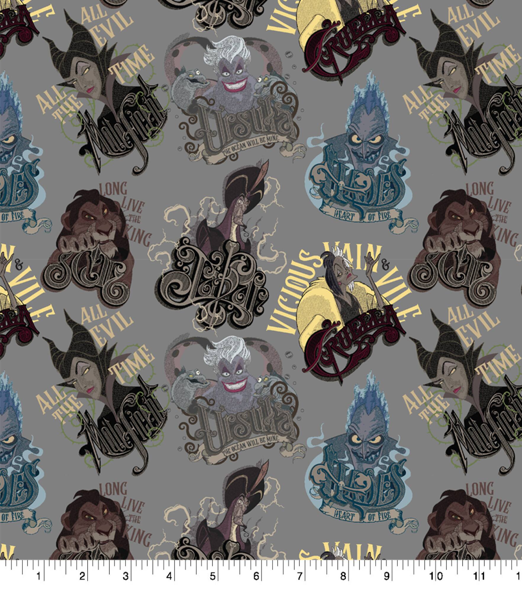 Disney Villains All Evil Cotton Fabric